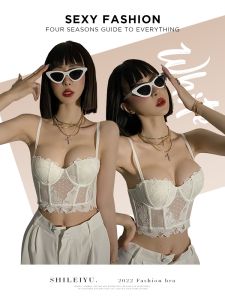 เสื้อชั้นในลูกไม้เซ็กซี่ทรงกระดูกปลาบาง ช่วยยกกระชับหน้าอก ป้องกันการหย่อนคล้อย ช่วงฤดูร้อนและฤดูใบไม้ผลิ เสื้อชั้นในผู้หญิง