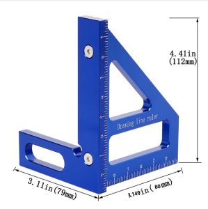 Aluminum Alloy Triangle Ruler Precision Hole Hole Ruler Woodworking Scribing Rule Straight Edge Angle Ruler Scribing Device