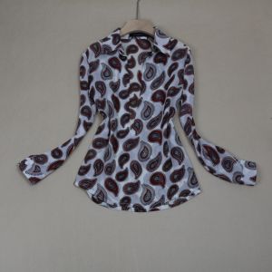 Fashionable Long Sleeve Floral Print Overhead Set Spring Summer Korean Style Womens Ensemble Versatile Layering Shirt for Commuting