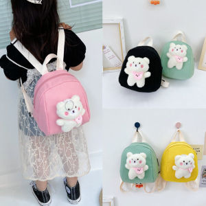 Childrens Bag Cute Plush Bunny Girls Schoolbags Mini Backpack Boy Cartoon Backpack Western Style