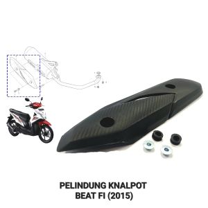 Pelindung Knalpot Beat eSP (2015) "A" - Cover Tutup Penutup Tameng Pengaman Muffler Exhaust Kenalpot Honda Beat Fi eSP 2015 - 2016