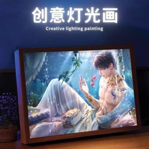 Lian Yu Deep Space Light Painting Mirror Qi Yu Birthday Gift Glowing Friend Light up China Anime Cartoon Wall Decal