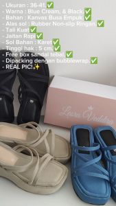 Leora Veddira - Shoeponic: Sandal Wedges Hak 6 cm