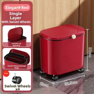 XINGYOU | High Capacity Lid-Equipped Back-Saver Kitchen Trash Can
