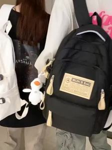 3132024 laptop bag bag for school girls Large capacity waterproof Backpacks school bags for high school Schoolbag for boy backpack original Conns keychain and multiple pouches Couple Schoolbags