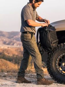 5.11 Mens Outdoor Pants 74512 Slim Fit Elastic Plaid Breathable Tactical Cargo Shorts Polyester Long Trousers for Spring Autumn Winter