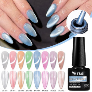 7ml Colorful Moonlight Cat Magnetic Gel Polish Pink Silver Transparent Soak Off Glitter Semi Permanent Gel Varnish For Manicure