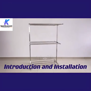 304 Stainless Steel Clothes Drying Rack Double Tier Foldable Collapsible Laundry Airer with 360° Universal Wheels & Shoe Storage Shelf Large Capacity Heavy Duty Mobile Garment Rack