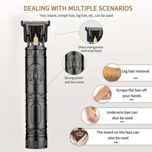 2026 Carving Hair Clipper for Men | USB Rechargeable Hair Cutting Machine Barber Professional Metal Haircut Machine Hair Trimmer