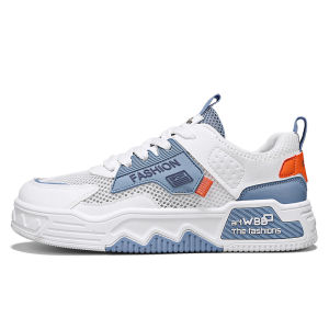 รองเท้าผ้าใบตาข่ายระบายอากาศสำหรับผู้ชาย รองเท้าผ้าใบตาข่ายแบบบาง รองเท้าผ้าใบแบบลำลองสำหรับวัยรุ่น รองเท้าผ้าใบสีขาวแบบแบน