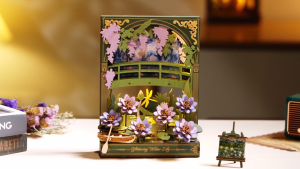 Robotime Rowood Glittering Water Lily Wall Art 3D Wooden Puzzle (TH001) Wooden Flower Puzzle