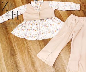 Gamis setcel Anak Perempuan Gamis Muslim Anak Perempuan Terbaru by Zahira junas