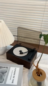 Portable CD Player - Vintage HiFi Stereo Sound Design，Bluetooth CD Player with Remote Control