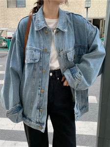 Denim Outwear Female Spring & Fall New New Arrival Plus Size Plus Size Ladies Easiest for Match K-style Loose Slimming Jacket Workwear Tops Tide