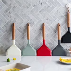 Food Grade Silicone Cooking Utensils Tamagoyaki Spatula Beef Meat Egg Kitchen Spatula Pizza Shovel Cooking Tools Kitchenware
