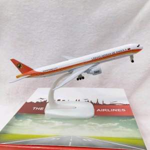 Linhas Aereas de Angola Diecast Aircraft 7441 Model with Landing gear in White and Orange Colors with Detailed Design