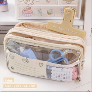 DANLIE | White High Capacity Aesthetic Pencil Case