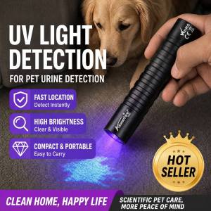 365nm/395nm Mini UV Flashlight USB Rechargeable Blacklight Torch Pet Cat Tinea Stain Marker Money Scorpion Detection Lamp
