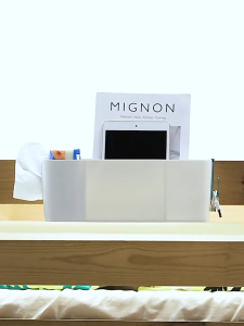 【PLAYFUL】Bedside Plastic Storage Caddy with Removable Hook Hanging Basket Sundries Box