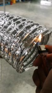 ท่อลมอลูมิเนียมฟอยล์ ท่อฟอย์ด 12 นิ้ว ยาว 3 เมตร ท่อดูดควัน ท่อปล่อยควัน ท่อลมระบายอากาศ