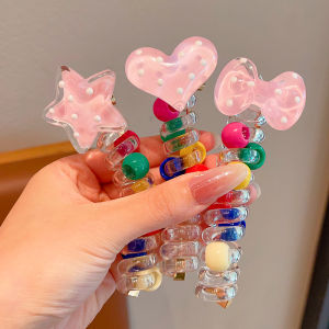 Kiki ปลาเด็กผม Ties Bubble Braid สายโทรศัพท์ไม่มีความเสียหายผมวงผมสาวผู้ถือหางม้า สไตล์เกาหลี เด็กทารก อุปกรณ์เสริม