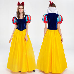 ชุดคอสเพลย์เจ้าหญิงเด็กผู้หญิงสโนว์ไวท์สำหรับผู้ใหญ่ชุดคอสตูมฮาโลวีนปาร์ตี้การ์ตูนเจ้าหญิงหิมะสีขาว