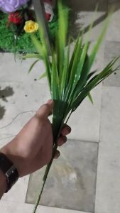 Daun Kucai Cabang 7 - daun rumput ilalang artificial artifisial home decor shabby