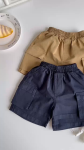 Quần short quần kaki đùi phối túi hộp Milo cho bé trai đi chơi đi học size 9tới 28kg BERNIE T1225Q33