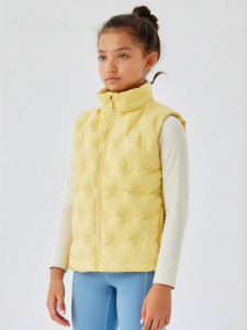 JOLLY BEAN | Solid Color Stand Collar Light Kids Down Vest
