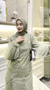 BEST SELLER - VELLAMORE DRESS BRUKAT MIX TILE !! DRESS KONDANGAN WANITA JUMBO DRESS BROKAT GAUN BRIDESMAID GAMIS TERBARU LEBARAN UKURAN XL