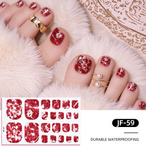 22Tips French Cat Eye Gel Toe Nail Stickers Ombre Galaxy Crescent Nails Polish Strips Self-Adhesive Baking-Free Toenai Decals nl