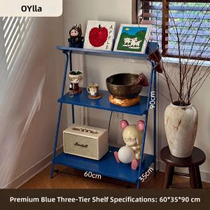 OYIla | Freestanding Corner Shelf Dopamine Red