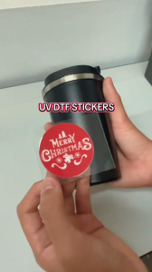Waterproof UV DTF Christmas Stickers | Ideal for Water Bottles Cups Mugs | Laptops & Phone Cases | Gifts