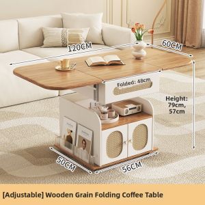 YIYOU | Multi-functional Height Adjustable Foldable Rollable Coffee Table