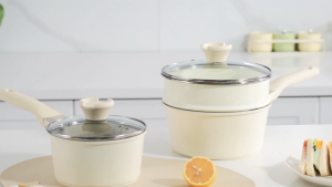 Redchef Nonstick Ceramic Rock Milk Pot Die-Cast Cookware With LidNo PFAS& PTFE& PFOA Heightened Saucepan Suitable for All Stoves