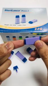 Kim chích lấy máu dùng 1 lần SteriLance. kim lấy máu tự động an toàn