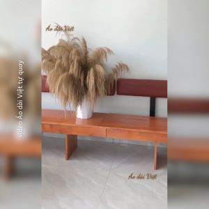 Áo dài hoa gấm lụa vân gỗ truyền thống giáo viên may sẵn - Áo dài Việt