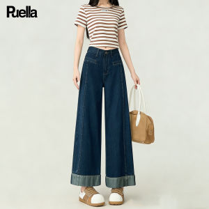 puella | Quần Jeans Cạp Cao Dáng Xòe Gấu Ngắn