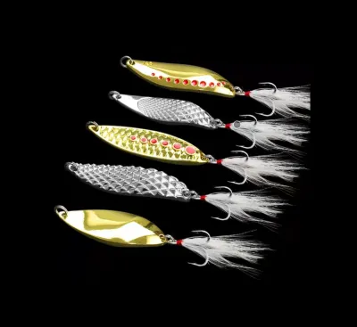 YLF METAL SPOON LURE SEBARAU BAIT SEQUINS FISHING LURE