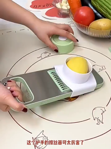 Kitchen Multifunction Vegetable Cutter Mandoline Slicer 5PCS Stainless Steel Interchangeable Blades