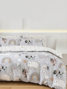 Breathable Soft Cartoon Cats Bedding Set