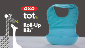 OXO Tot Roll-up Silicone Bib for Toddlers