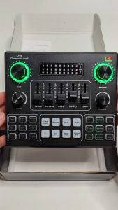 V9SJ English sound card live broadcast sound card special computer mobile phone can be used with various sound effects optional voice change live broadcast