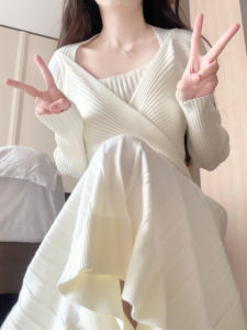 CHANGTONG | French Style Elegant Knit Dress