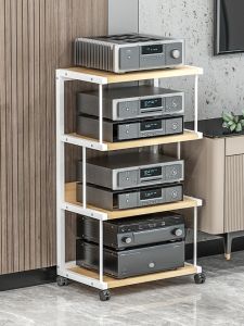 Amplifier Rack Cabinet Home Fever Equipment Audio Speaker Movable CD Tube Amplifier HiFi Equipment Bracket Tripod