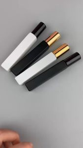 Botol Spray Kotak Persegi Kaca Tebal HITAM PUTIH DOFF / MATTE - Parfum Isi Ulang Vial Travel Size