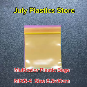 ถุงซิปหลายสี Multicolor 5-4 ขนาด 8.5x10 ซม.(แพค 100ใบ) ถุงซิปพลาสติกหลายสี ใส่เครื่องประดับ ถุงซิปใส่ของ สมุนไพร แบบ A โดย July Plastics