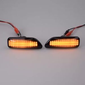 2x Amber LThree Rows LED Side Repeaters Indicator Light For Volvo V70 MK II S60 S80 XC70 XC90