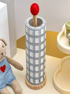 Kitchen Paper Towel Holder Lazy Cloth Hanger Roll Paper Holder Plastic Storage Box Scissors Combination Nordic Style Freshness