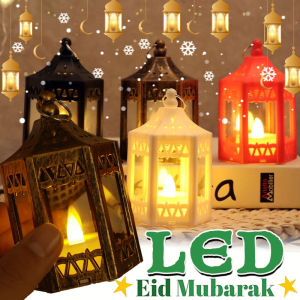 2025 EID phong cách mới LED RETRO đèn nến chạy bằng pin nhà vườn hình lục giác đèn gió ánh sáng ấm áp Ngày Valentine đám cưới ramadan lễ hội đèn trang trí tiệc